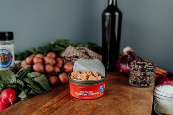 Wild Skinless Boneless Canned Alaskan Wild Red Salmon - 6 oz.